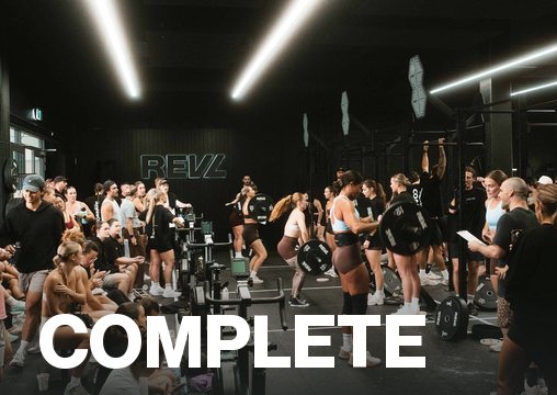 A packed REVL class on the floor
